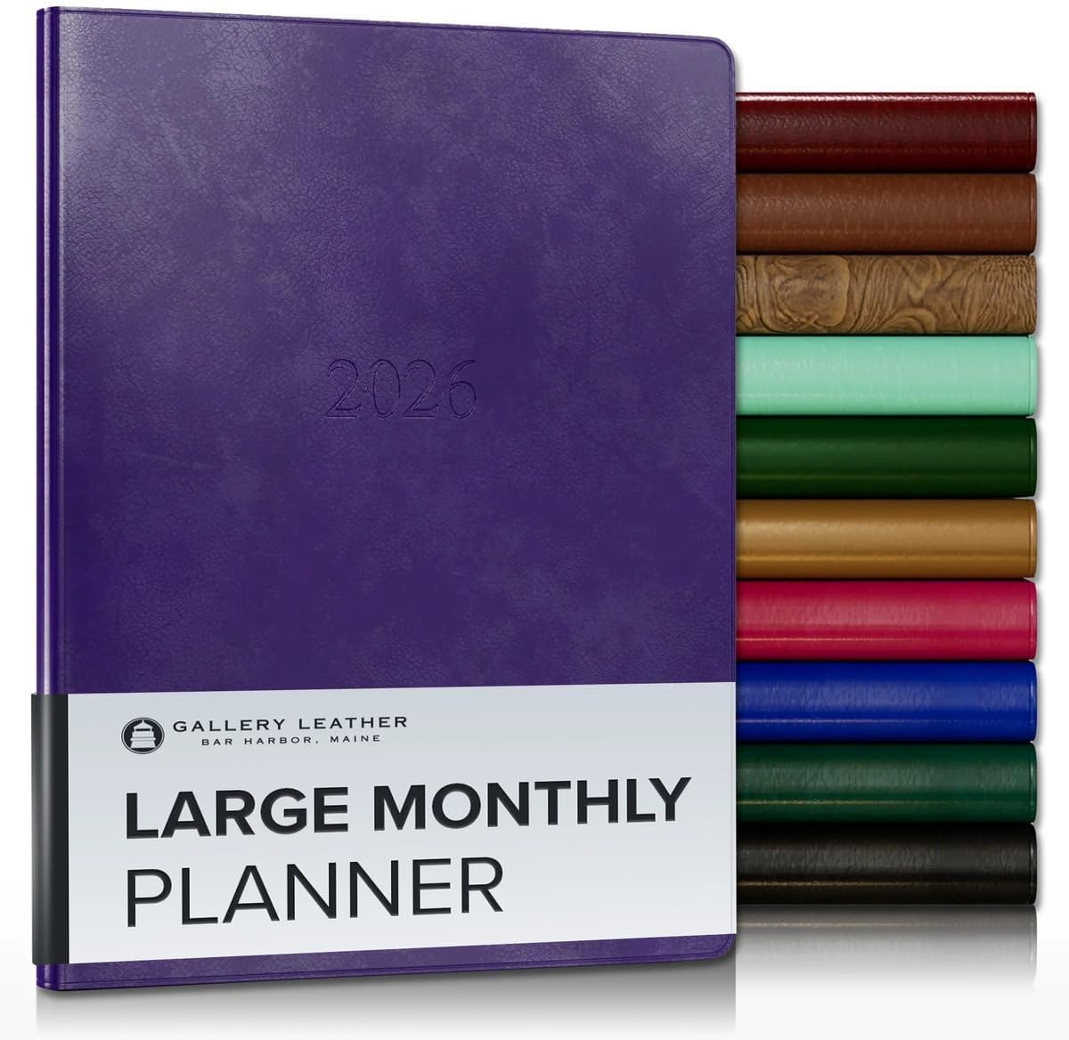 Gallery Leather Large Monthly Planner 2025-2026 for Success