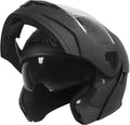 SPARK DOT Flip-Up Full Face Motorcycle Helmet for Men & Women (Black