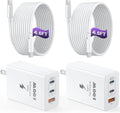 USB C Charger Block 100W 3-Port GaN Super Fast Charger - Dual 100W
