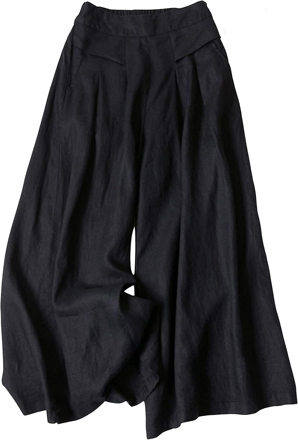 Bianstore Women's Linen Cropped Wide Leg Culottes for Summer