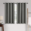 Linen Texture Blackout Curtains 52x63 in - Thermal Dark Grey