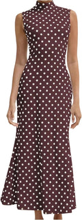 Milumia Women's Retro Polka Dot Maxi Dress for Stylish Occasions