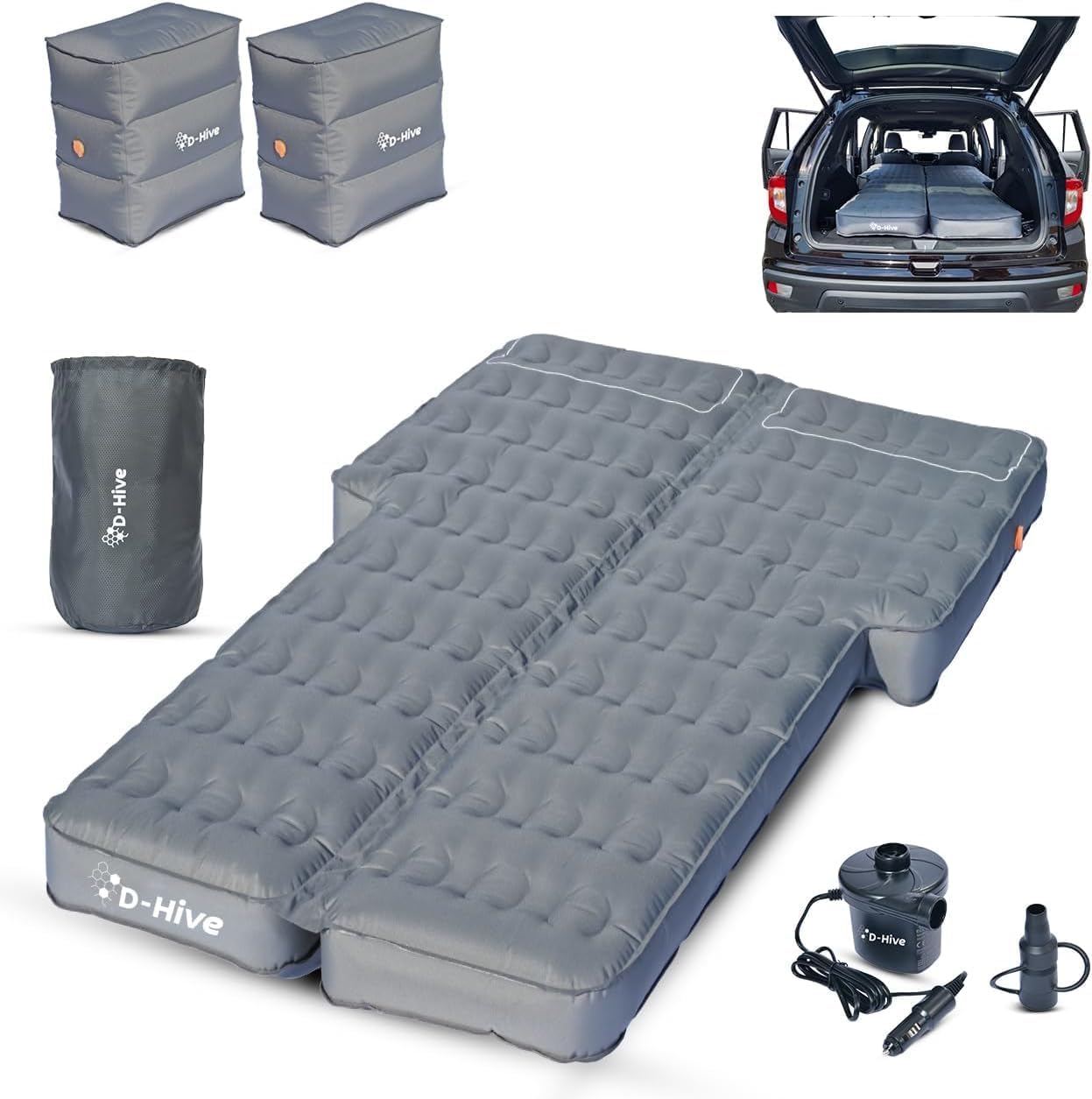 D-Hive Shortened Length SUV Air Mattress for Camping Comfort