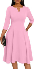 Timeless A-Line Midi Dress for Women by Nmoder Flare Fit