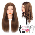 Mannequin Head with 100% Real Human Hair Cosmetology Mannequin Head