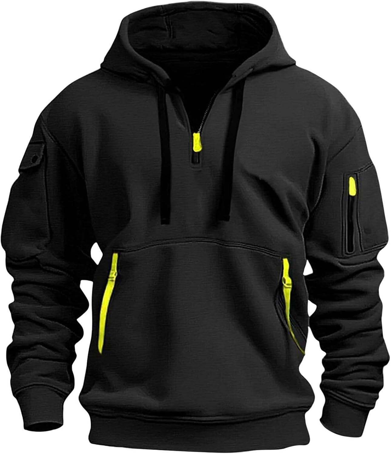 2024 Men's Collar Drawstring Hoodie -Stay Stylish & Cozy!