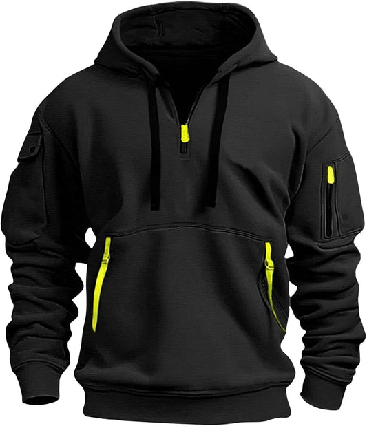 2024 Men's Collar Drawstring Hoodie -Stay Stylish & Cozy!