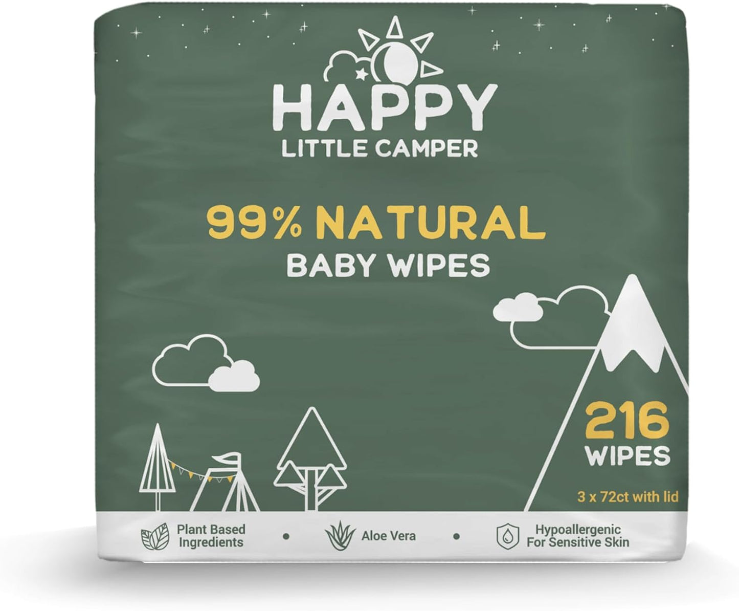 Happy Little Camper 216ct Gentle Baby Wipes