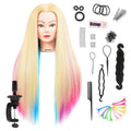 28 Inch Mannequin Head Styling Head for Hairdresser Practice - Rainbow