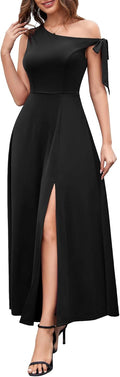 BeryLove One Shoulder A Line Maxi Dress - Elegant Summer Slit