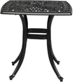 Outvita Patio Side Table: Elegant 21.3in Bistro Table for Outdoors