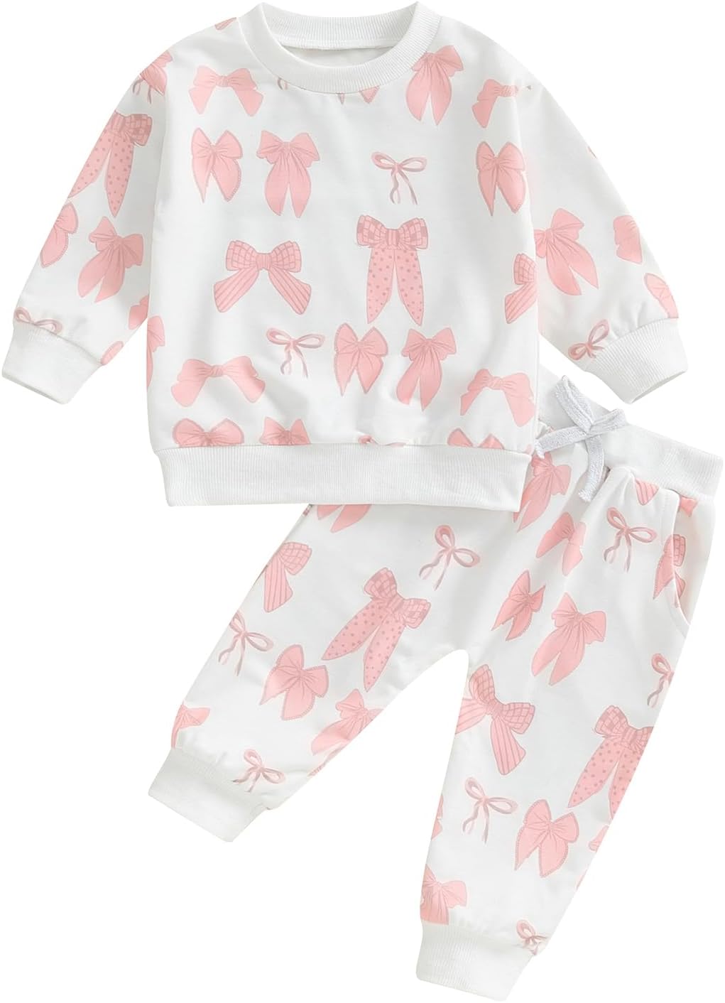 Floral Crewneck Sweatshirt Set for Baby Girls
