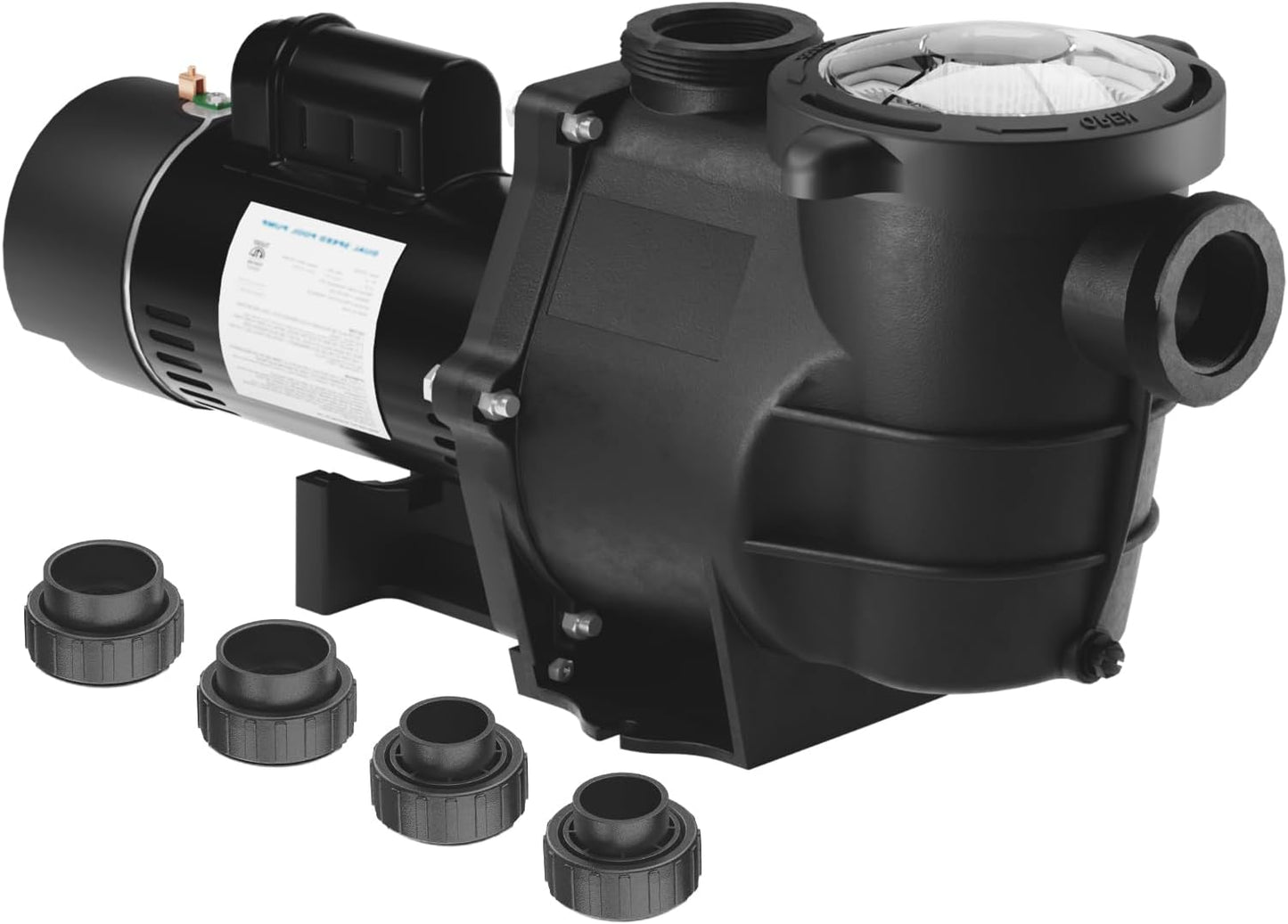 2 HP Inground Pool Pump with Dual Voltage and High Flow Rate