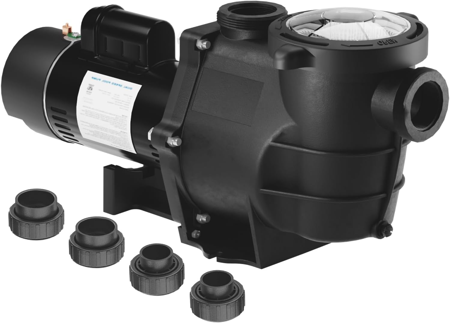 2 HP Inground Pool Pump with Dual Voltage and High Flow Rate