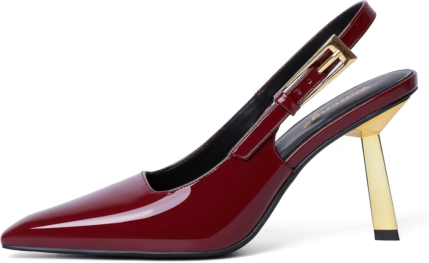RIBONGZ Slingback Heels for Women - Elegant Low Heeled Pumps