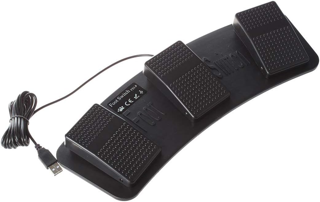 iKKEGOL PC USB Triple Foot Switch Pedal for Easy Control