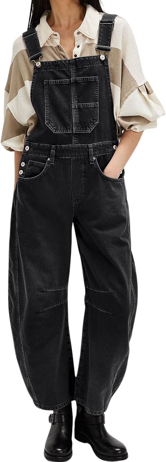 Y2k Baggy Barrel Jeans Overalls for Women by loveimgs