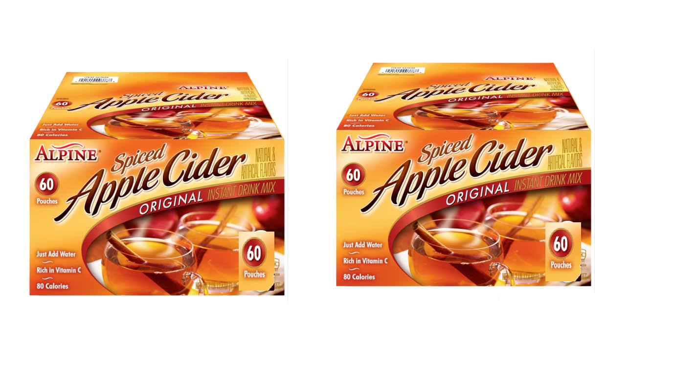 Alpine Spiced Apple Cider Drink Mix - Original Flavor 120 Count