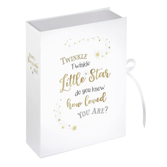 Lillian Rose Large Twinkle Baby Keepsake Box for Treasures