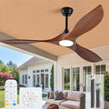 60 Inch Outdoor Ceiling Fan with Lights and Remote - Quiet DC Motor