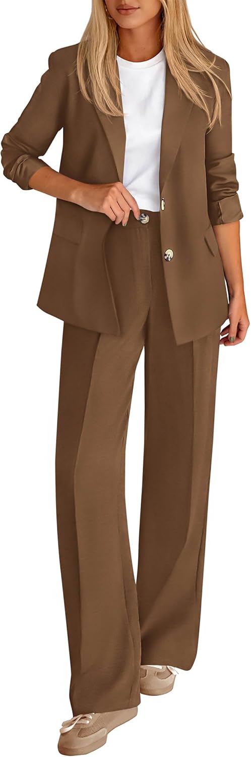 KIRUNDO Womens Suits 2 Piece Set for Business Casual Style