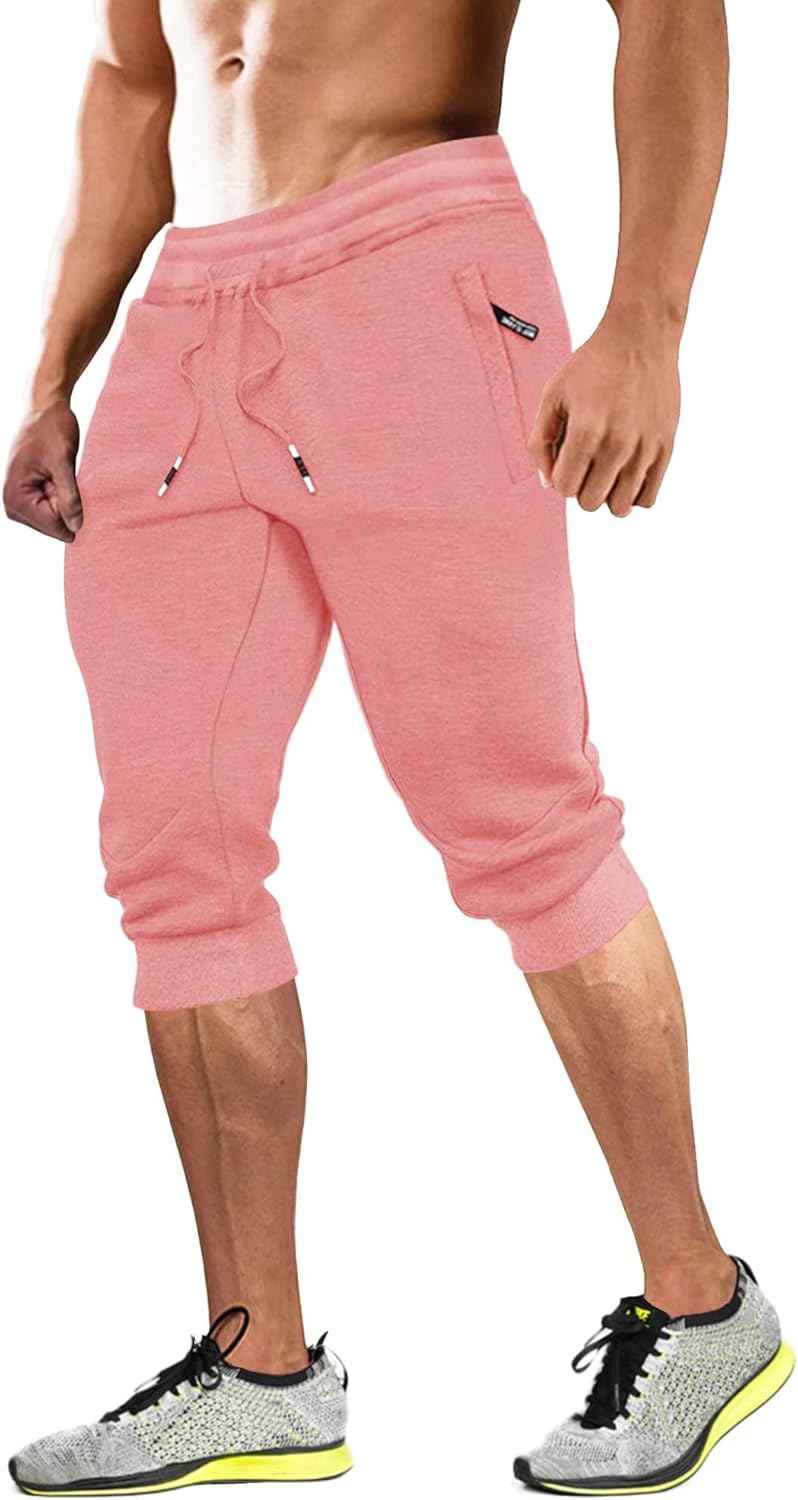 MAGCOMSEN Men's 3/4 Joggers Capri Pants for Active Lifestyle