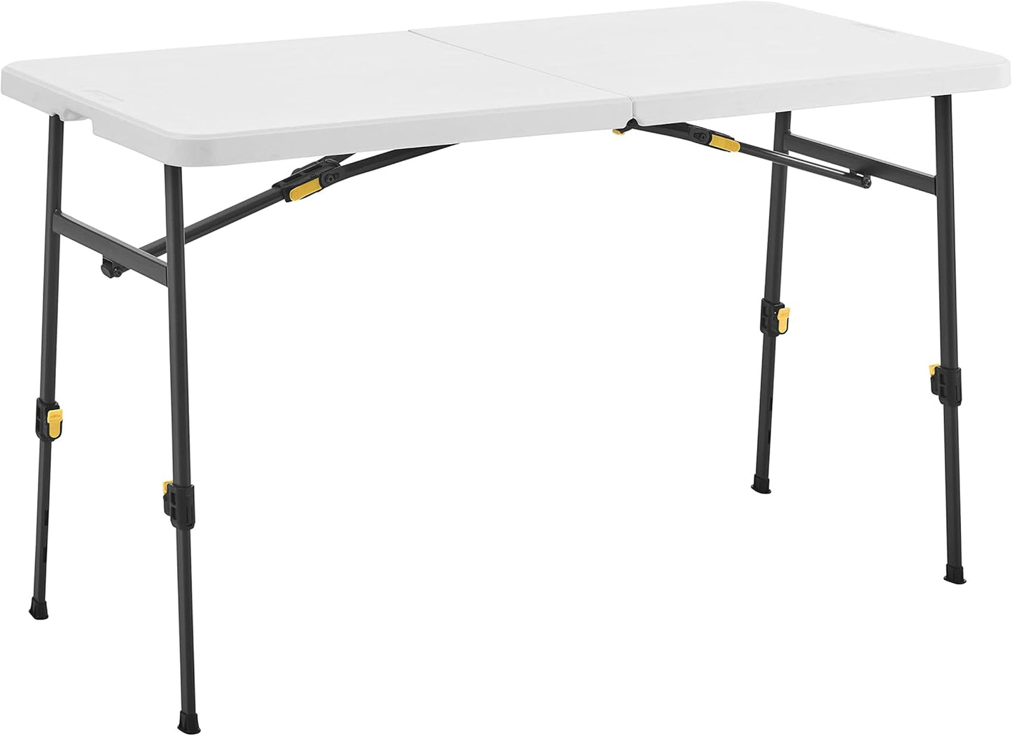 Height Adjustable Half Folding Table for Indoor Outdoor Use