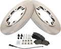 TRQ Rear Brake Pad & Rotor Kit Compatible with 2020-2022 Ford