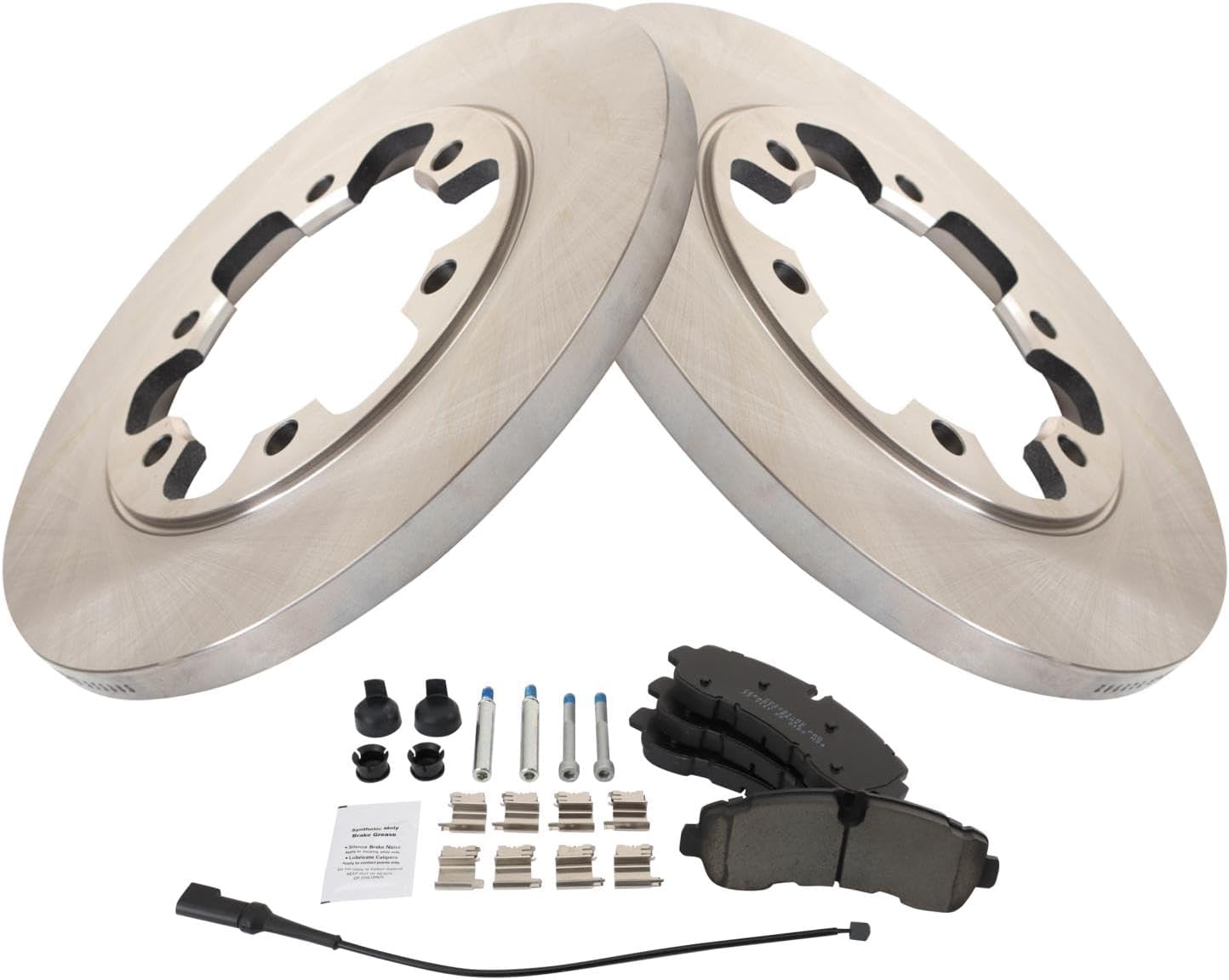 TRQ Rear Brake Pad & Rotor Kit for 2020-2022 Ford Transit-350 HD