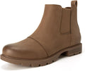 Athlefit Women's Chelsea Boots Low Heel Slip On Lug Sole (Style DCZH)
