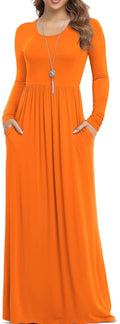VIISHOW Women's Long Sleeve Loose Plain Maxi Dress - Comfortable slip