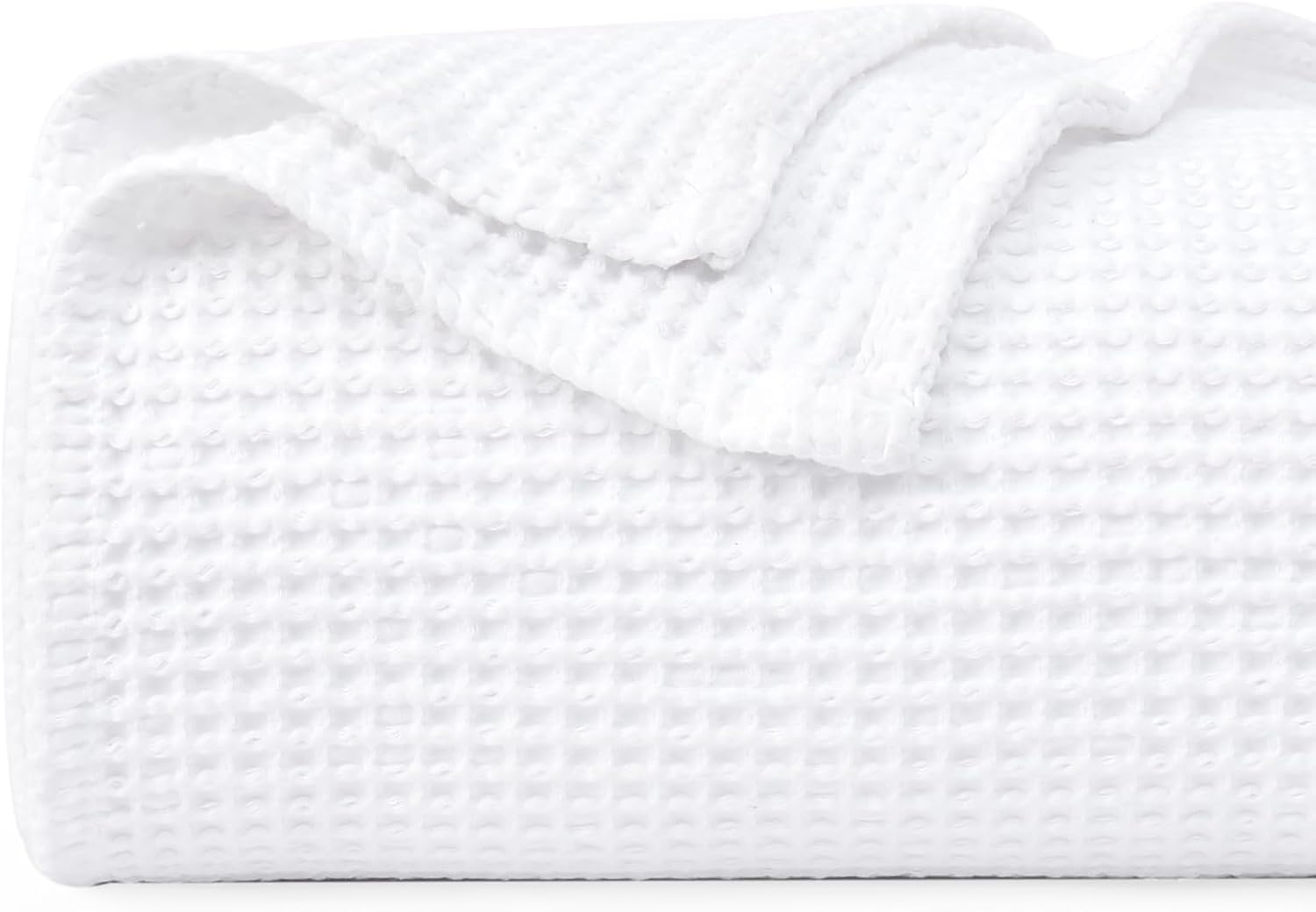 PHF 100% Cotton Waffle Weave Blanket for Cozy Winter Nights