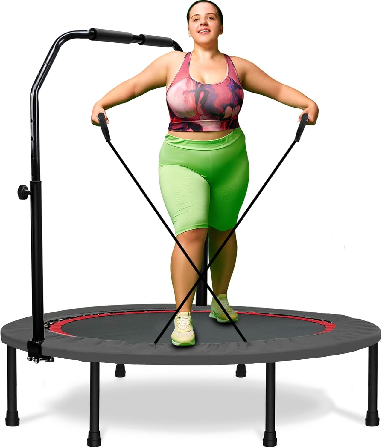 450 LBS Foldable Mini Trampoline for Indoor Workout Fitness