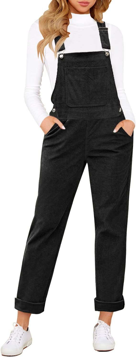 Stylish Women Overalls with Adjustable Straps and Pockets