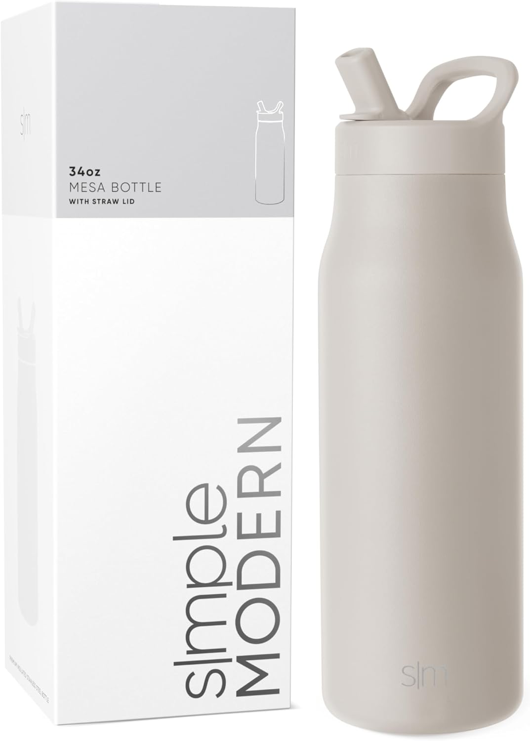 Simple Modern Insulated Water Bottle with Straw Lid - 34oz
