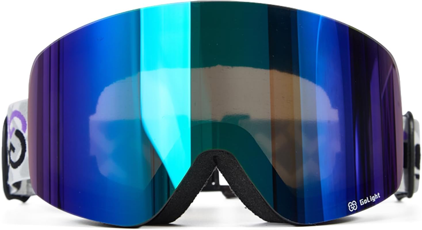 OTG Ski Goggles: Anti-Fog, 100% UV Protection, Full Blue Revo
