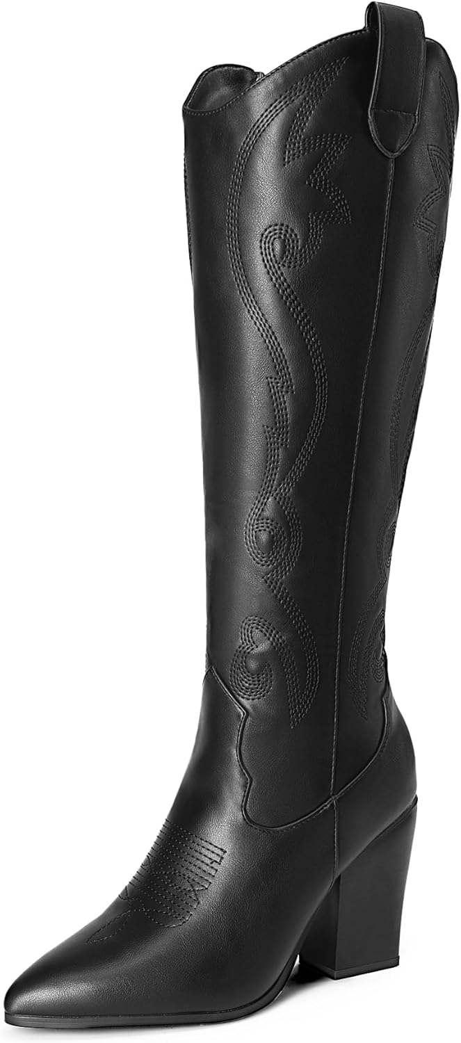 DREAM PAIRS Cowboy Boots for Women: Stylish Knee High Footwear