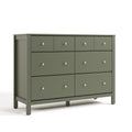Storkcraft Horizon 6 Drawer Dresser (Olive) - Modern Nursery Storage