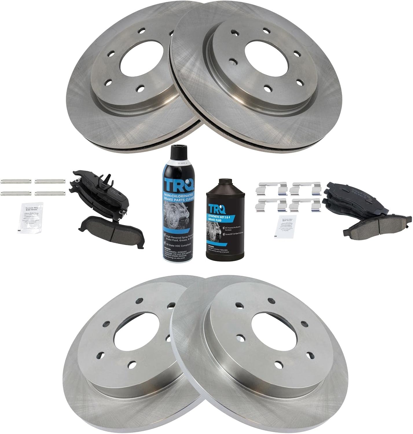 TRQ Brake Pad & Rotor Kit for 2005-2007 INFINITI QX56 & TITAN