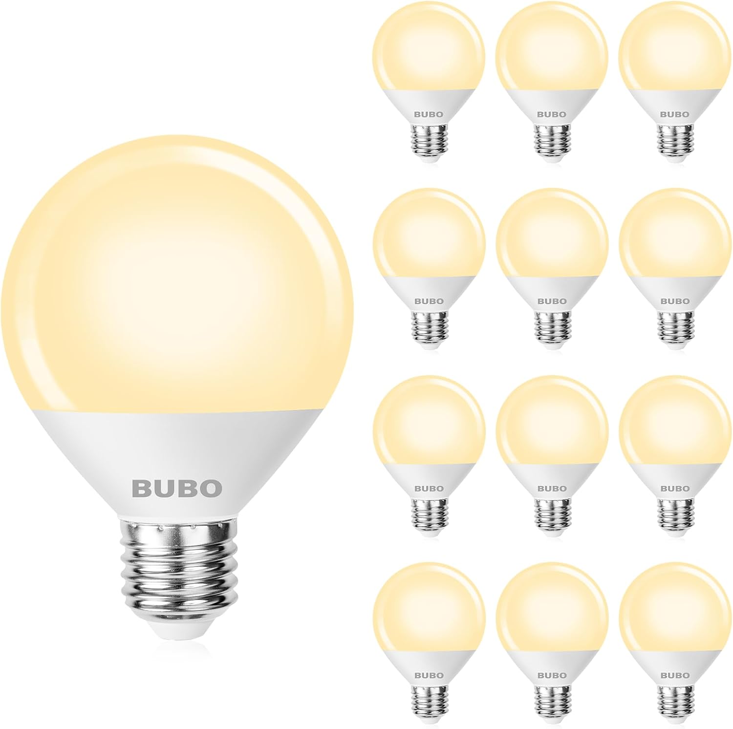 BUBO Vanity Light Bulbs for Bathroom Over Mirror, Soft White