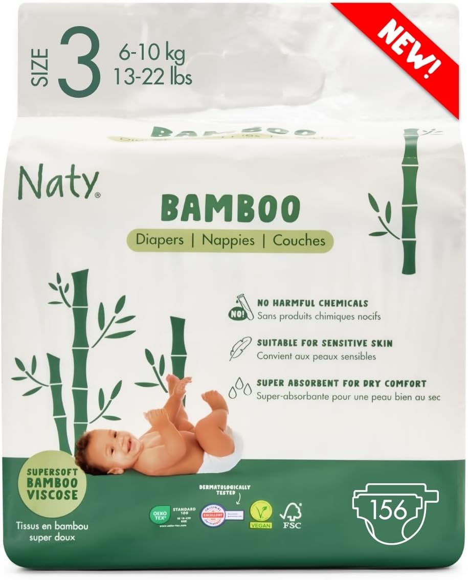 Eco by Naty Bamboo Baby Diapers - Super Soft & Gentle