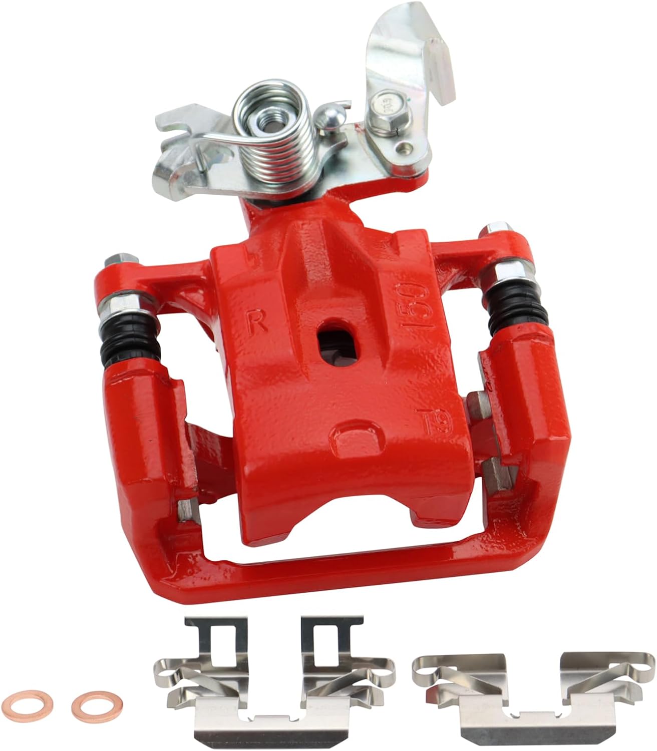 TRQ Rear Right Brake Caliper Performance Red for Ford Fusion