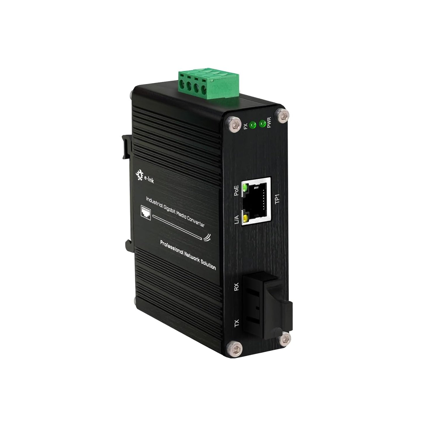 Industrial Gigabit Fiber Media Converter with PoE and Auto Detection