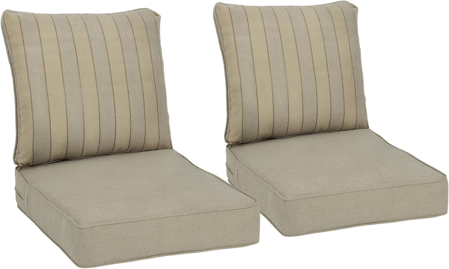 BPS 23x26 Inch Patio Seat Cushions Set of 2 for Comfort