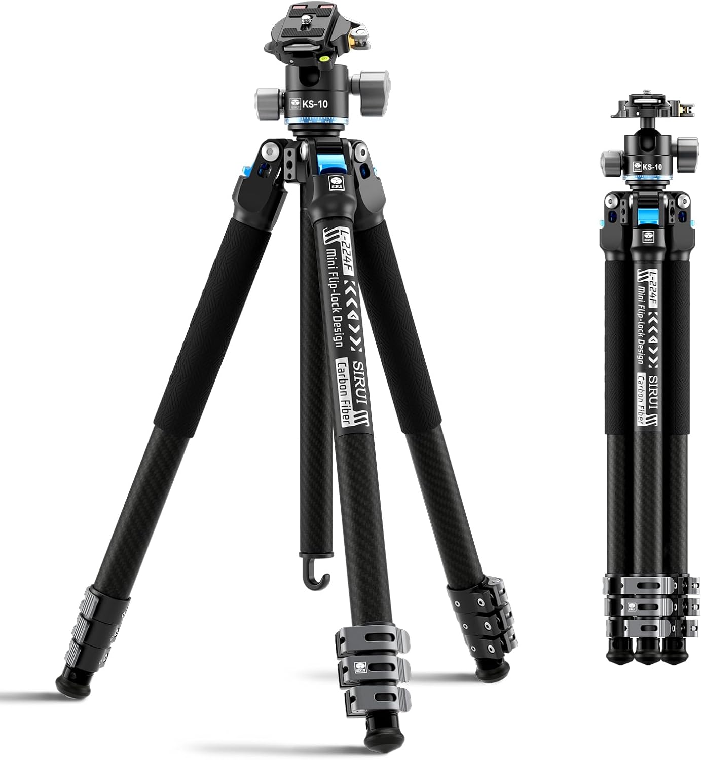 SIRUI Carbon Fiber Travel Tripod with Low Profile Ball Head