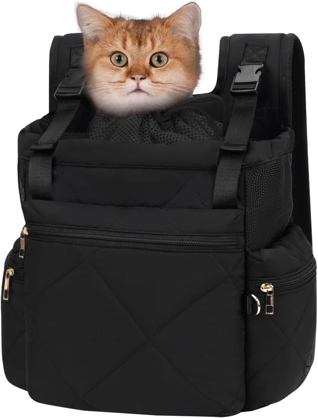 OFY Cat Carrier Puffy Backpack for Small Dogs - Travel Ready