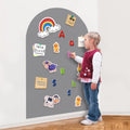 Magnetic Wall Decal Arch 31in x 39in - Light Gray Chalkboard