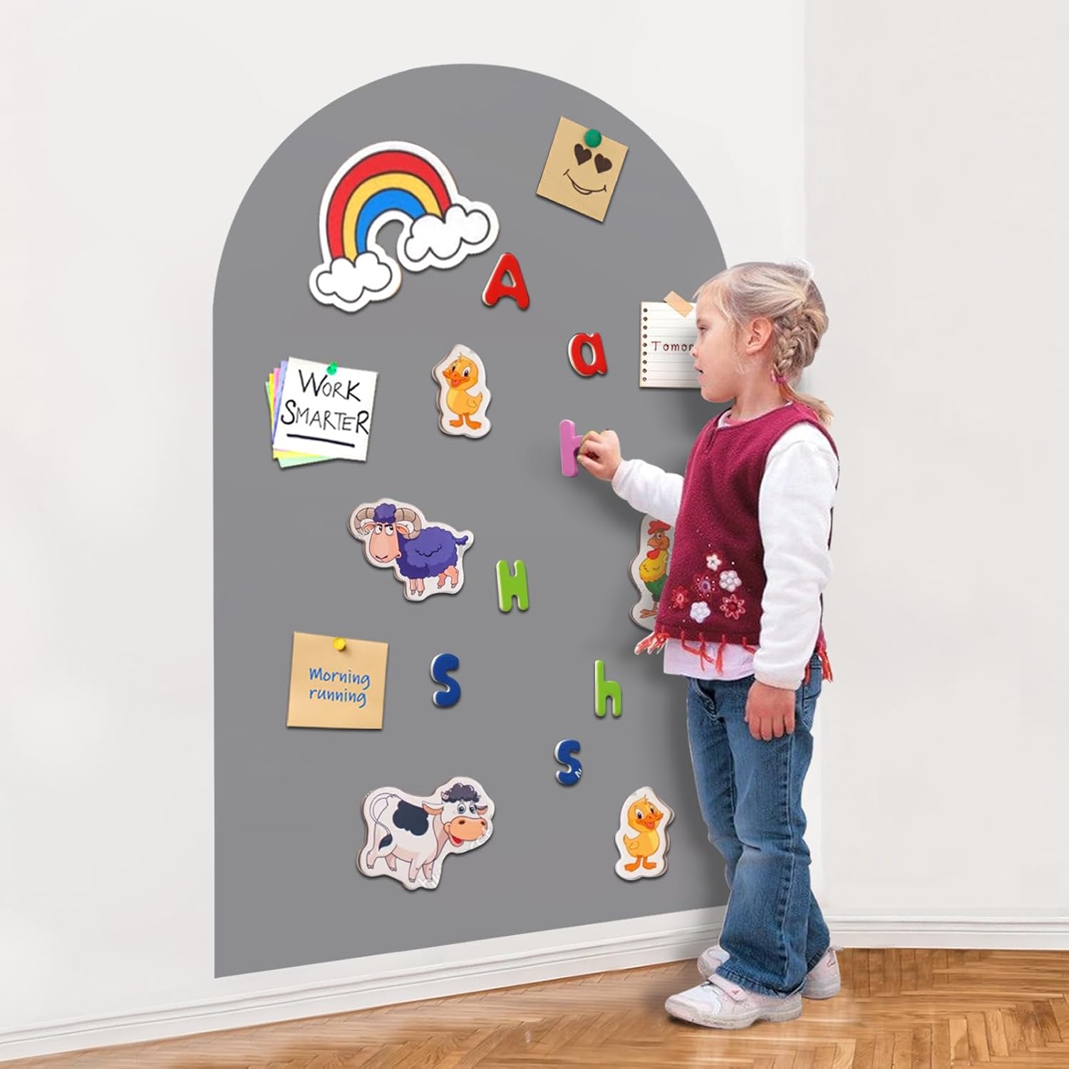 Magnetic Wall Decal Arch: 31x39in Chalk Board for Kids Rooms