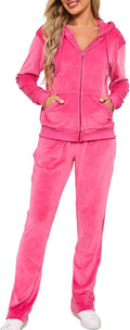Velour Track Suits for Women Set Fall Sweatsuits 2 Piece - Soft Velour