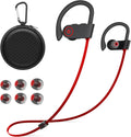 Bluetooth Headphones Wireless Earbuds 16H Playtime - Secure Fit Red